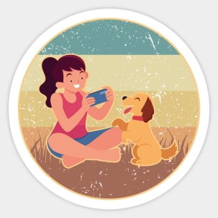 Just A Girl And Her Dog Sticker